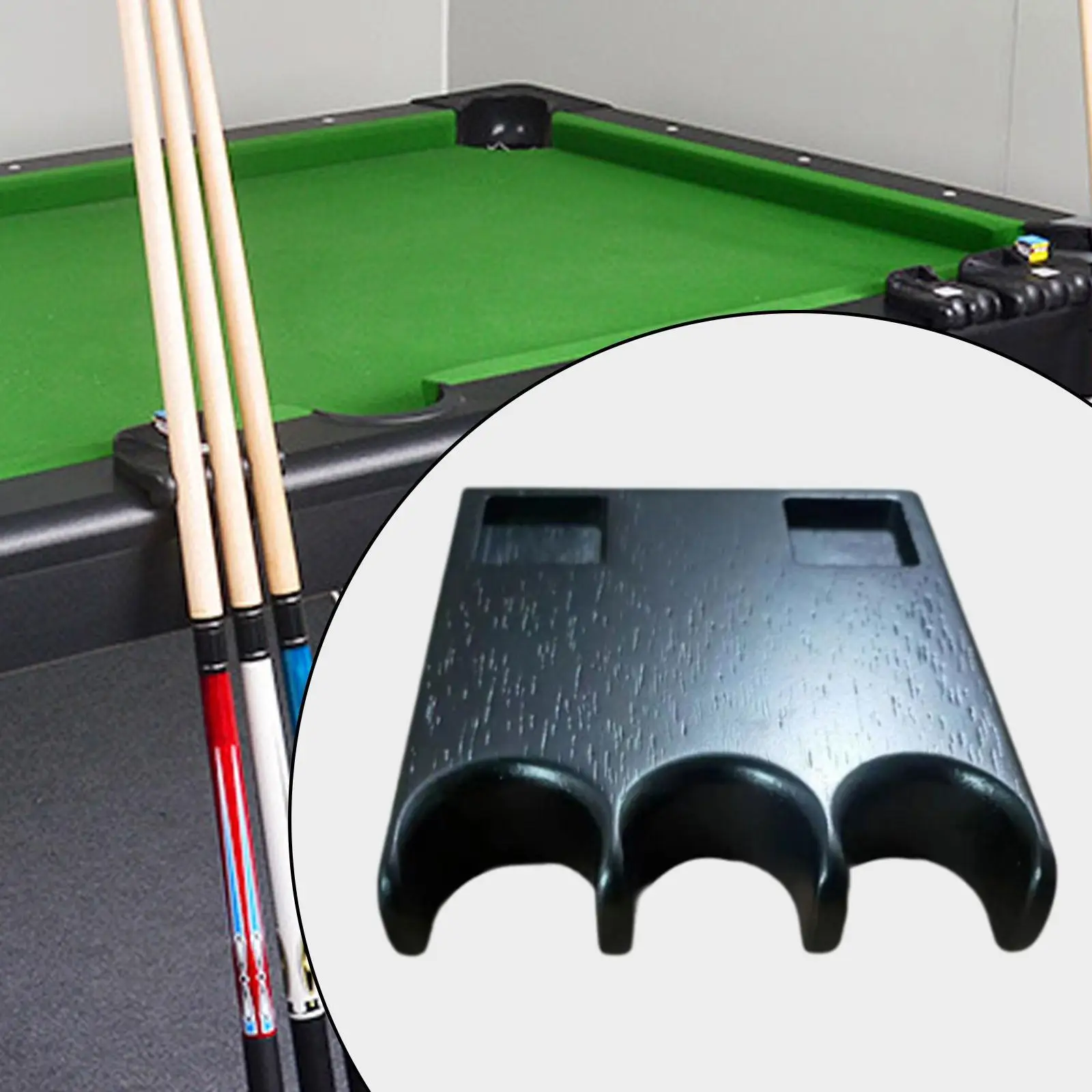 

Pool -Cue Holder for Table, Billiard Pool Cue -rack, Portable Wooden Bathstick Holder for Playrooms, Pool Table Accessories