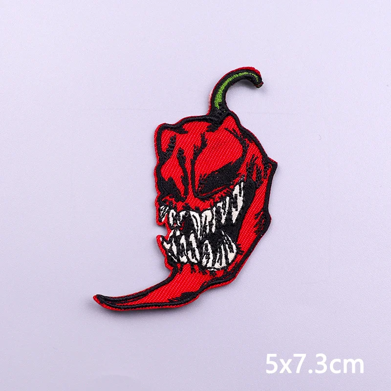 Punk Style Pach Iron On Patches On Clothes Skull/Skeleton Embroidered Patches For Clothing Stickers DIY Topible/Sewing Patch