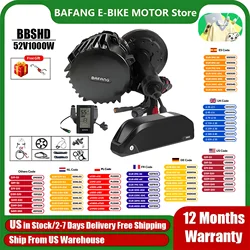 BAFANG BBSHD 1000W 52V Mid Drive Motor Bicycle Electric Bike Conversion Kit with 52V 20AH Battery for E-bike