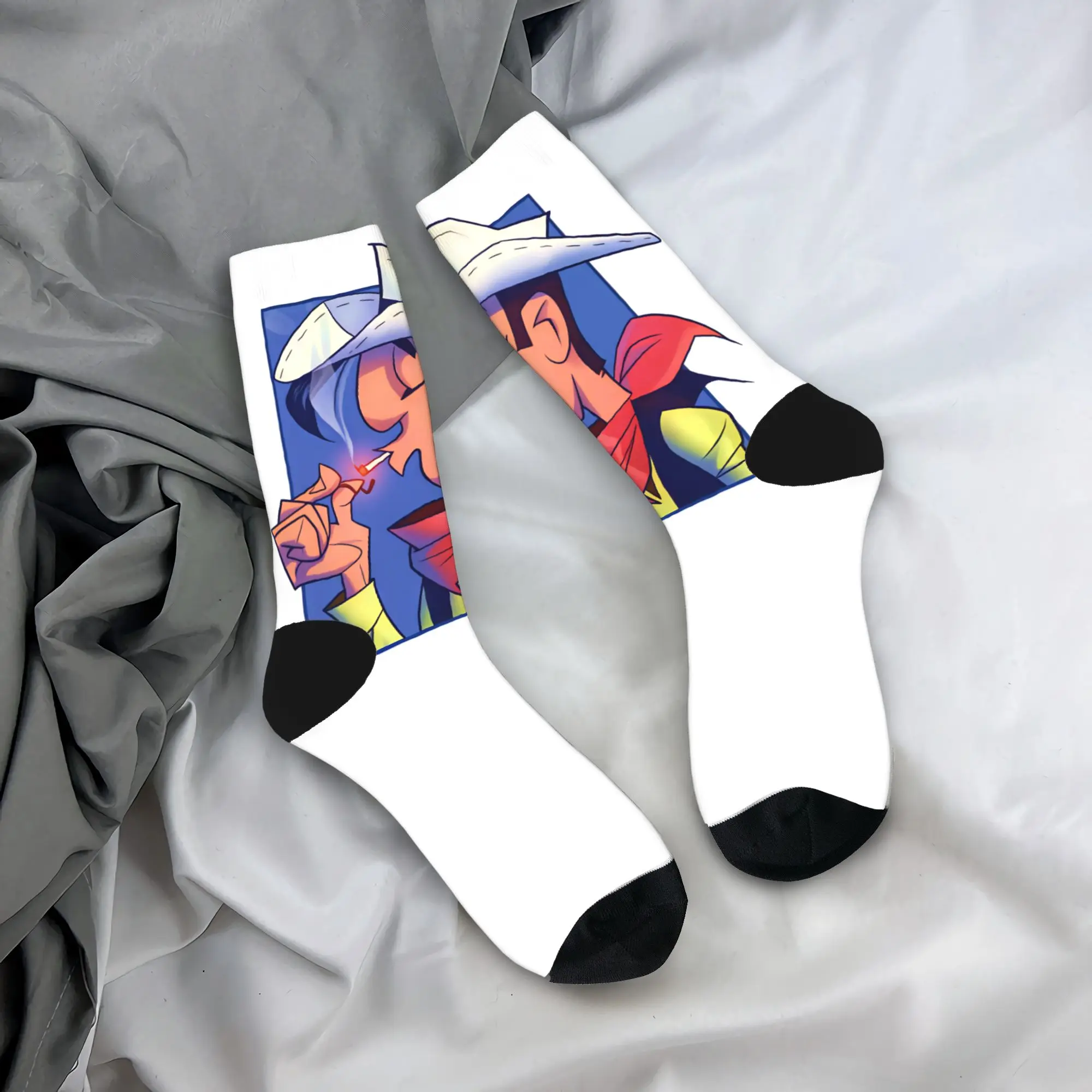 Lucky is Luke Stockings Women Men  Socks Medium Soft Novelty Socks Spring Running Anti-Slip Design Socks Gift Idea