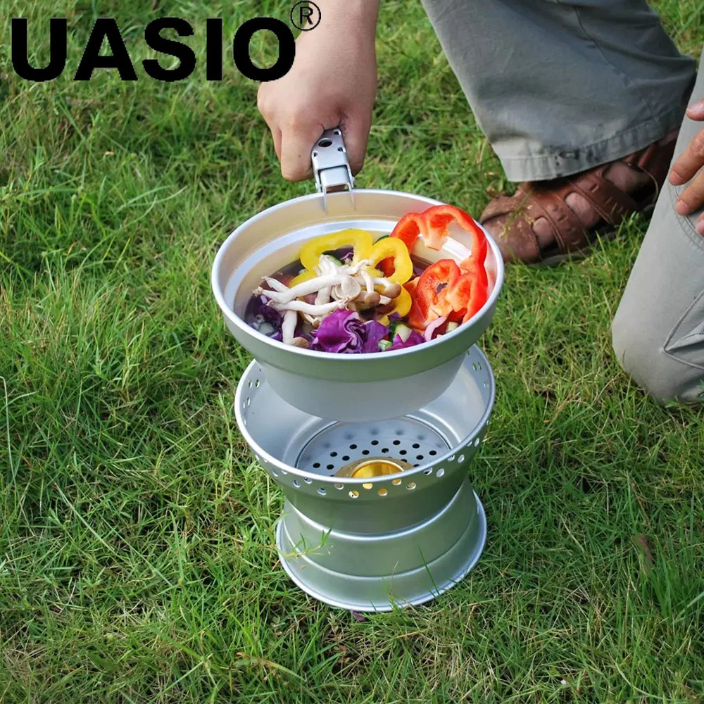 Outdoor Supplies Aluminum Outdoor Cookware Set Ultra Light Camping Portable Pot Set 2-3 People Picnic Cookware Outdoor Camping