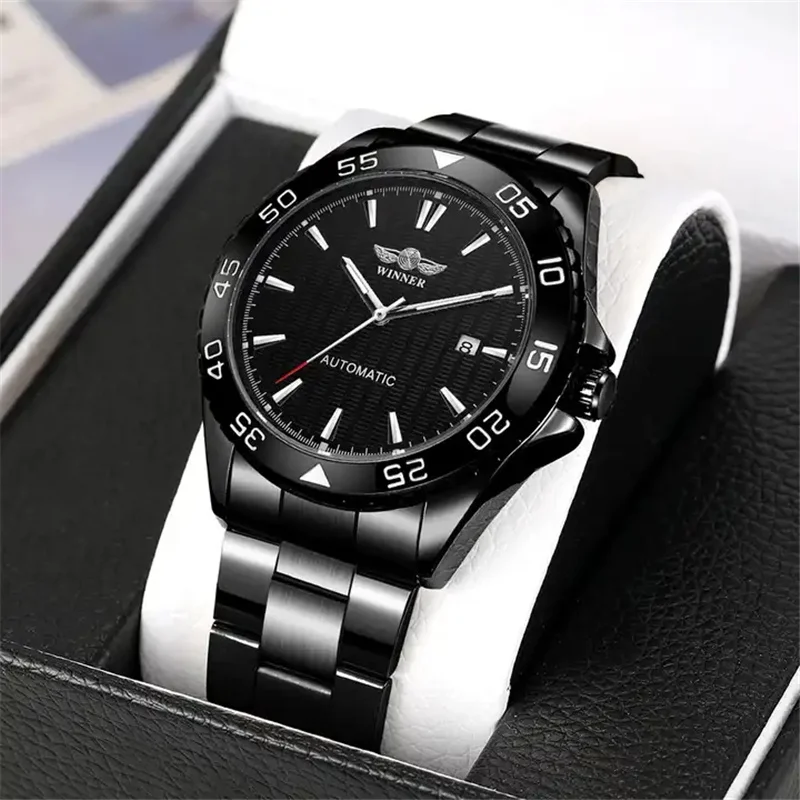 Winner 337D 2023 New Brand Sports Project Men\'s Watches Luxury Mechanical Wrist Watch For Men Automatic Date Christmas Clock