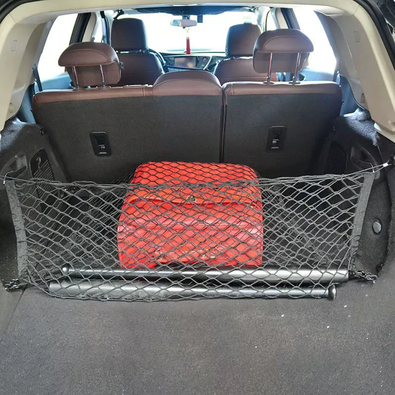 Universal Car Trunk Net Elastic Luggage Net Cargo Organizer Storage Nylon Mesh Nets Stretchable Car Interior Mesh Network Pocket