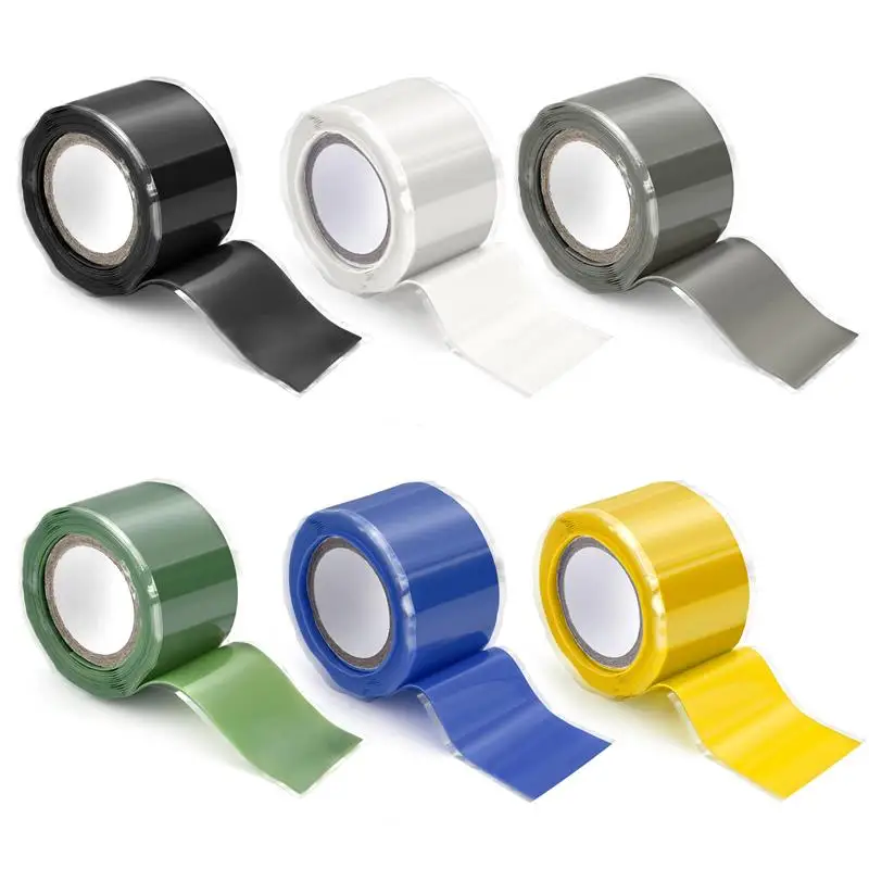 1.5mx25mm Silicone Rubber Waterproof Repair Tape-Self-Adhesive High Temperature And Pressure Resistant Insulating Tape 6 Colors