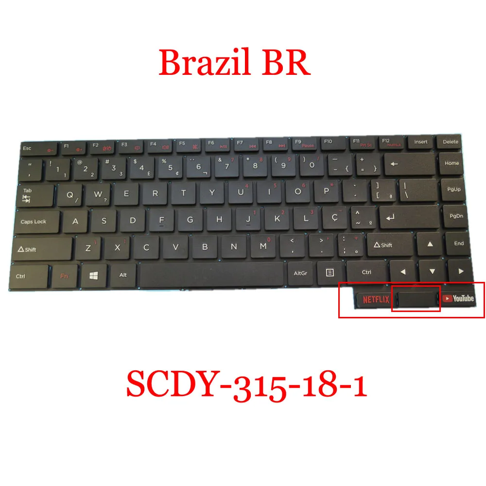 Laptop Keyboard For Positivo Motion I34128B SCDY-315-18-1 YXT-91-89 SCDY-315-18-1 Brazil BR Black No Frame New