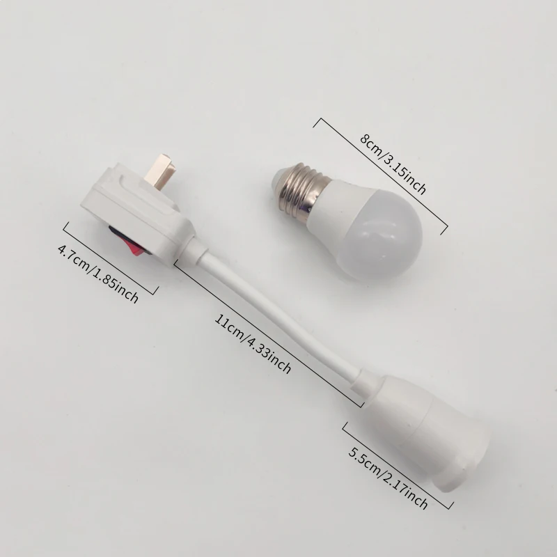 Direct plug swivel head lamp lamp mouth E27 large screw lamp holder type universal hose with switch Optional with lights Bulb - Image 6