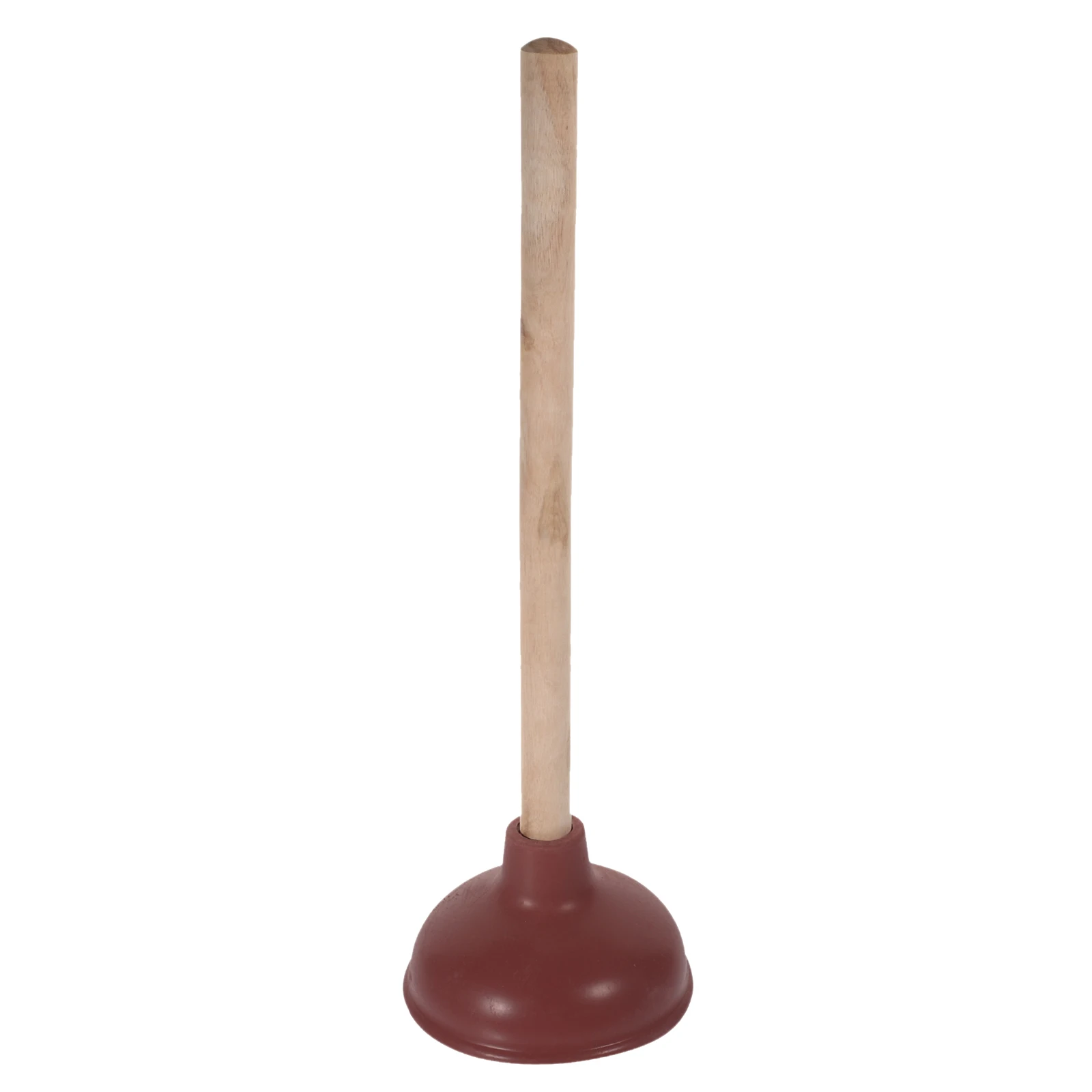 

Heavy Duty Toilet Plunger Strong Suction Cup 14 Inch Wood Handle Unclogging Bathrooms Drains Portable Plunger Repair Clogged