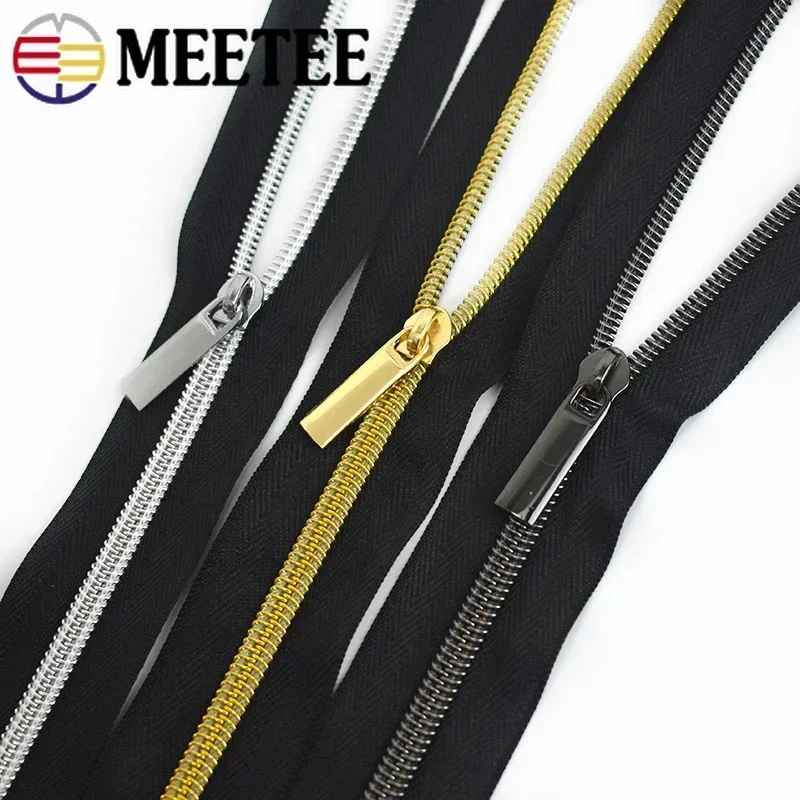 10Meters 3# 5# Nylon Zipper Tape with Zip Puller Sliders Bag Clothes Jacket Garment Repair Kits DIY Sewing Tailoring Accessories