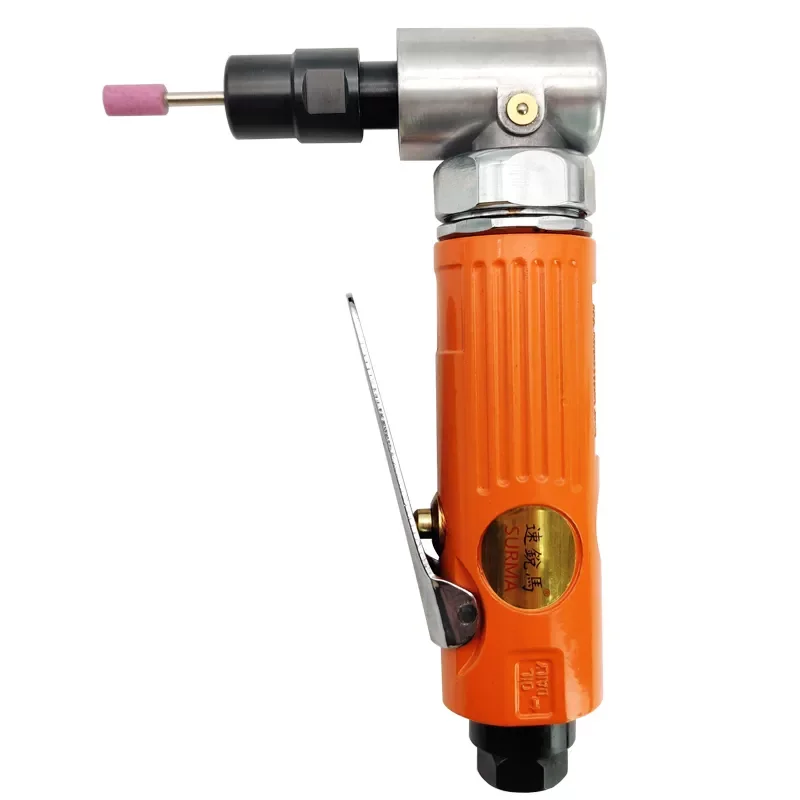 Suruima Pneumatic Elbow Grinder Right-Angle Grinder 90 ° Air Grinding and Engraving Machine with Curved Head and Small Grinding Head.