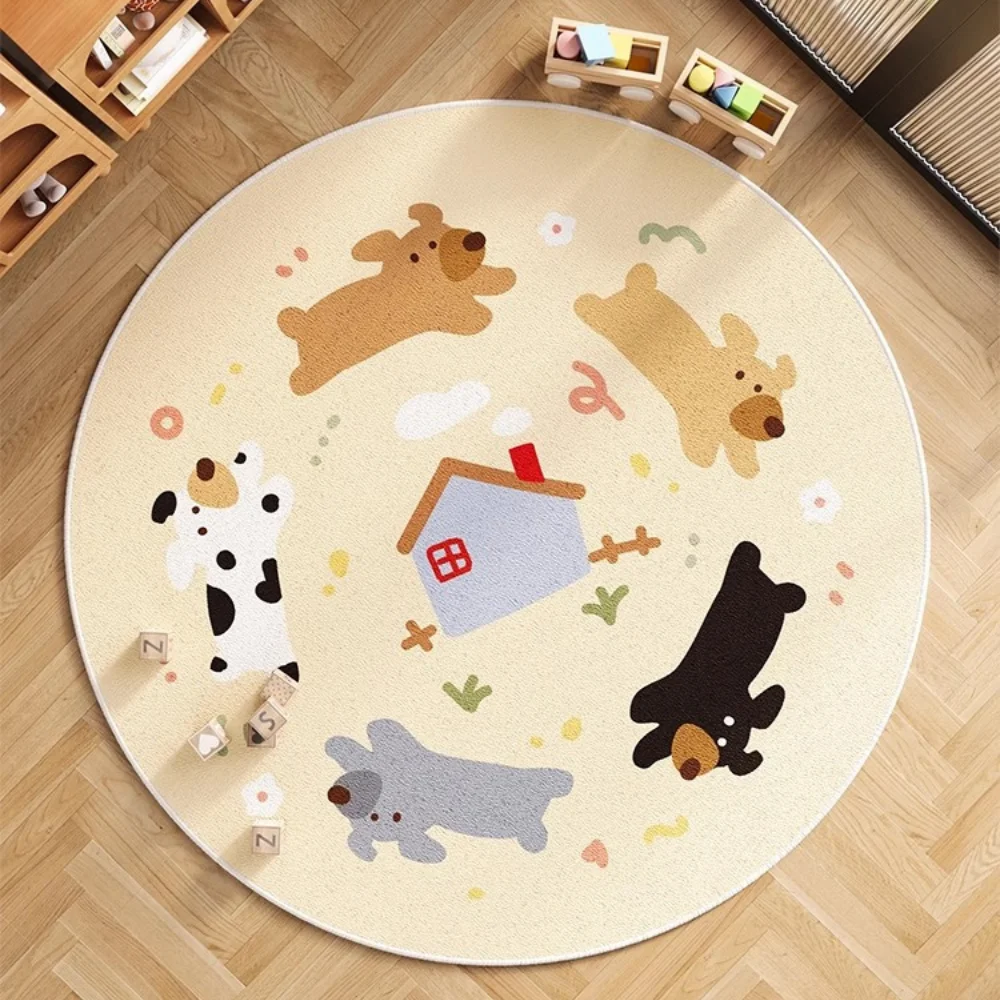 Animal Fluffy Carpet For Living Room，Soft Foot Mats，Hairy Nursery Play Mats For Children，Cartoon Plush Bedroom Rug For Kids