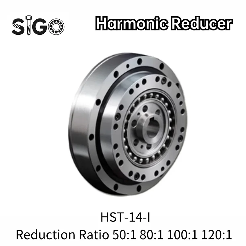 1PCS HST-14 Reduction Ratio 50 80 100 120 Robot Joint High Torque High Precision High Speed Ratio Flat Harmonic Reducer