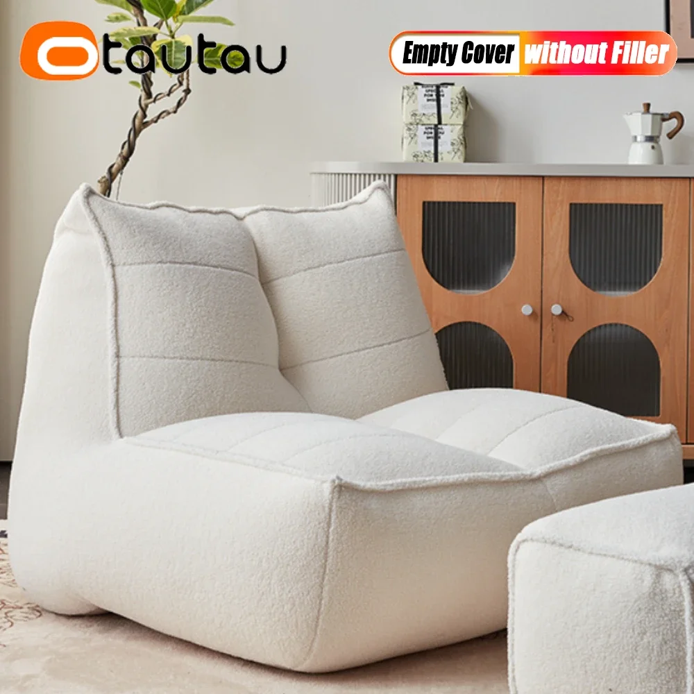Image 3: OTAUTAU-Juste de pouf sans remplissage, siège de sol, pouf, canapé-lit, tabouret, SFSULTAU