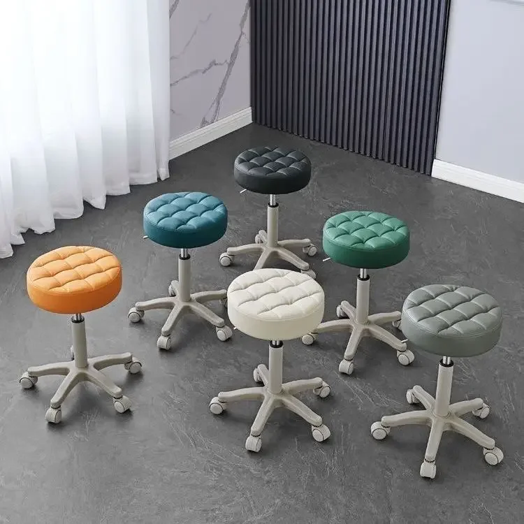 Beauty Salon Special Rotary Lifting Pulley Stool Hairdressing Chair Barber Shop Home Nail Round Stools Ottomans Bench Furniture