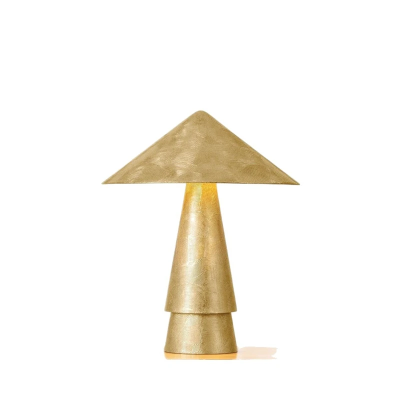 Modern art light luxury retro cone desk lamp bedroom creative lamp
