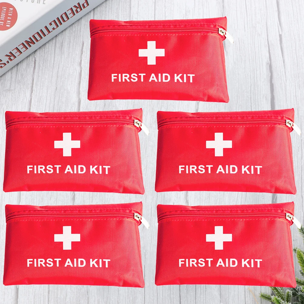 

5pcs Emergency First Aid Bag Portable Medical Case Compact Lightweight Wear-Resistant For Outdoor Travel Camping Hiking First