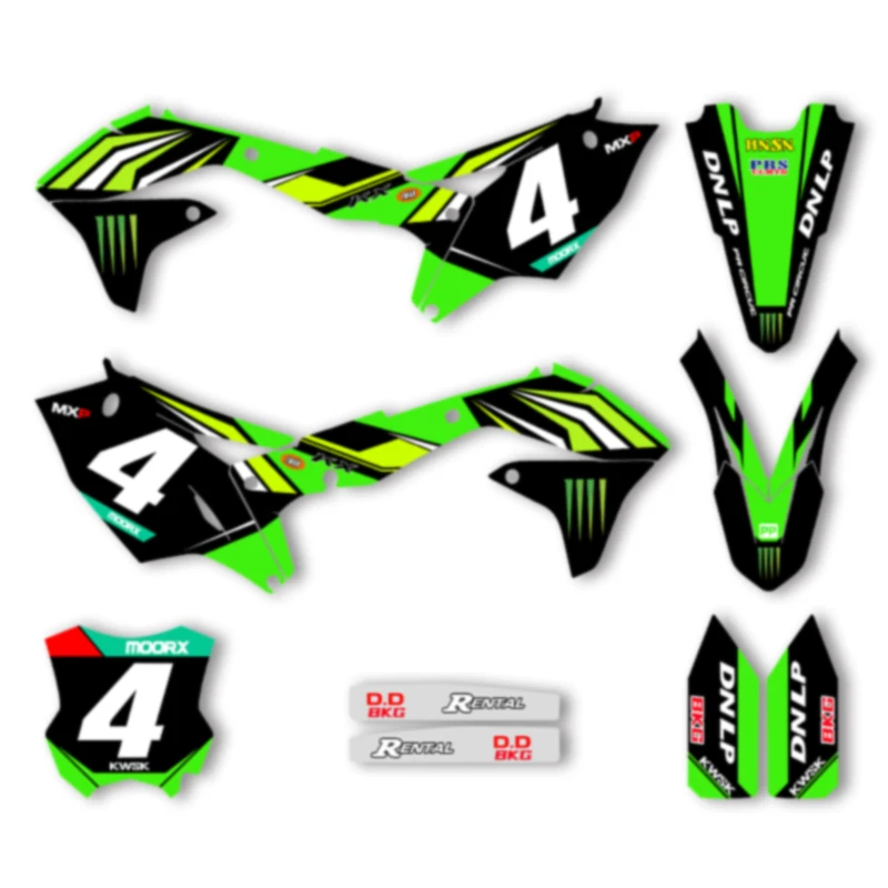 

DSMTECH For Kawasaki Graphics Background Decals Stickers For 2016 2017 2018 KXF450 KX450F 001