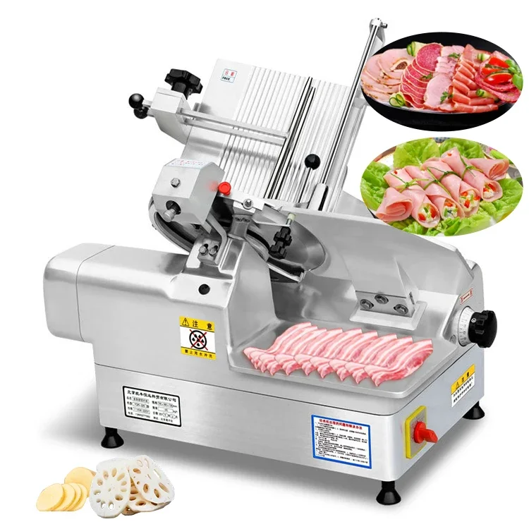 High Quality Meat Slicer Fully Automatic Commercial Belt Fully Stainless Steel Manual Meat Slicer Machinery Frozen Meat Slicer