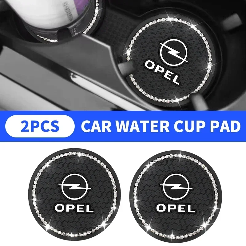 

Нескользящая подставка для автомобильных стаканов с бриллиантовыми стразами и блестящим декором для Opel Astra, Insignia, Corsa, Zafira, Meriva, Mokka, Vivaro, Vectra