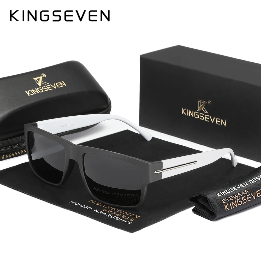 

KINGSEVEN модные мужские поляризационные солнцезащитные очки UV400 повседневные антибликовые очки модные женские очки в большой оправе для уличного вождения