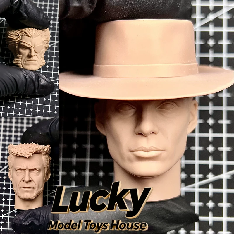 

1/6 Scale Movie Actor Hugh Jackman HT HONO Wolf Man Soldier Unpainted Head Sculpt Customization For 12inch Action Figure Body