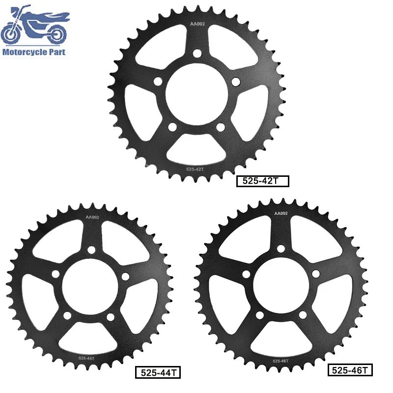 42T 44T 46T Rear Sprocket for Benelli 500 Leoncino 2017 2018 TRK502 2017 2018 2019 2020 BN302 2015-2020 TNT600 TNT 600 525 Chain