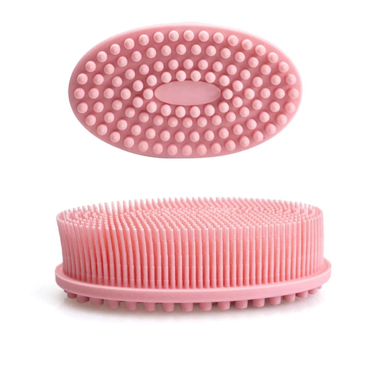 3-Pack Silicone Body Scrubber Exfoliating Body Scrubber Soft Silicone Loofah Body Scrubber Massage Bath Shampoo Brush