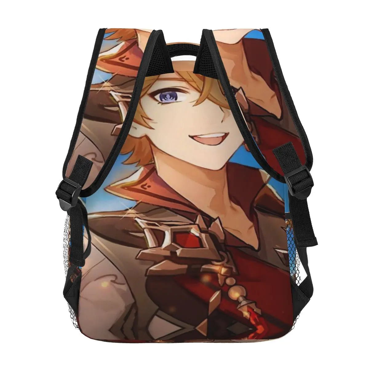 어린이용 원신 임팩트 백팩, 대용량 책가방, 학생 학교 가방, 만화 어린이 배낭, 숄더백