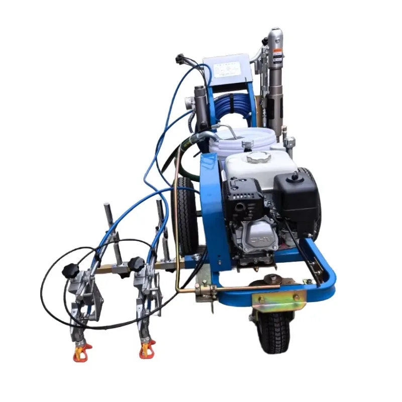 Hand Push Cold Spray Road Marking Machine With 5.5HP Honda Engine High Efficiency