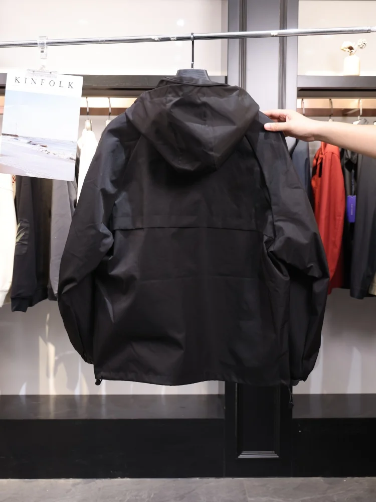 ex Outdoor Windproof Waterproof Hooded Jaet Autumn New Sle Durable Polyester Fiber Long Sve Men's Women's Coat