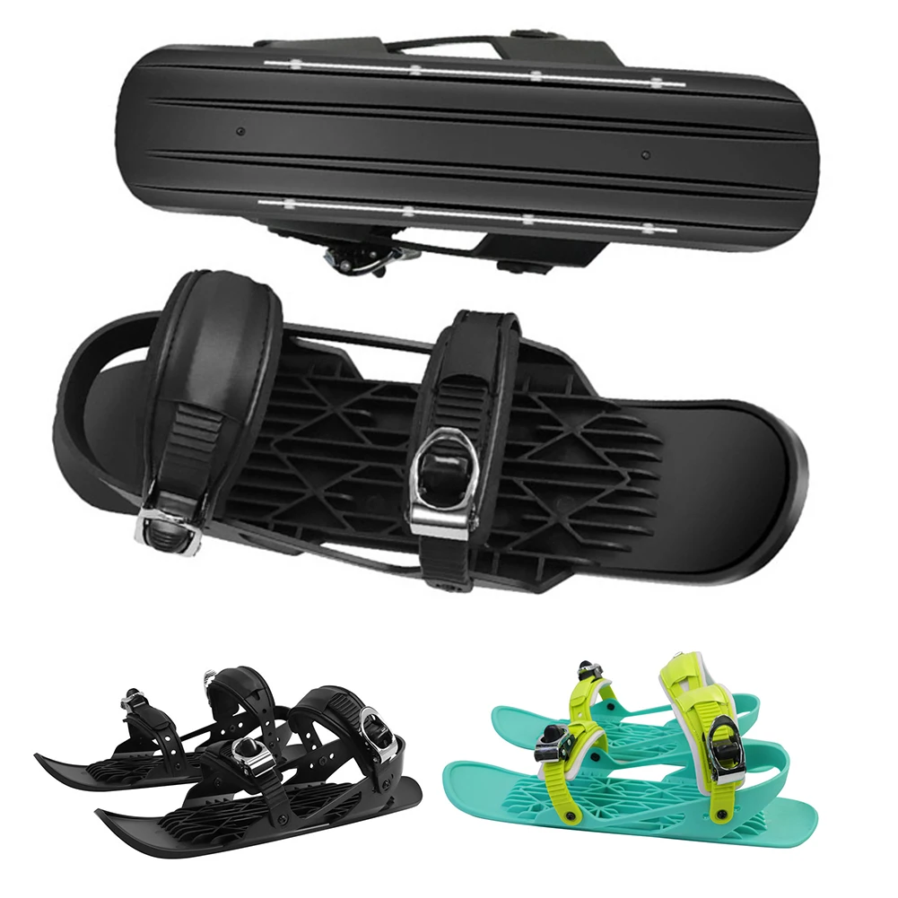 Adults Child Ski Skates for Snow The Short Skateboard Skiboard Snowblades Adjustable Bindings Portable Skiing Shoes Snow Board