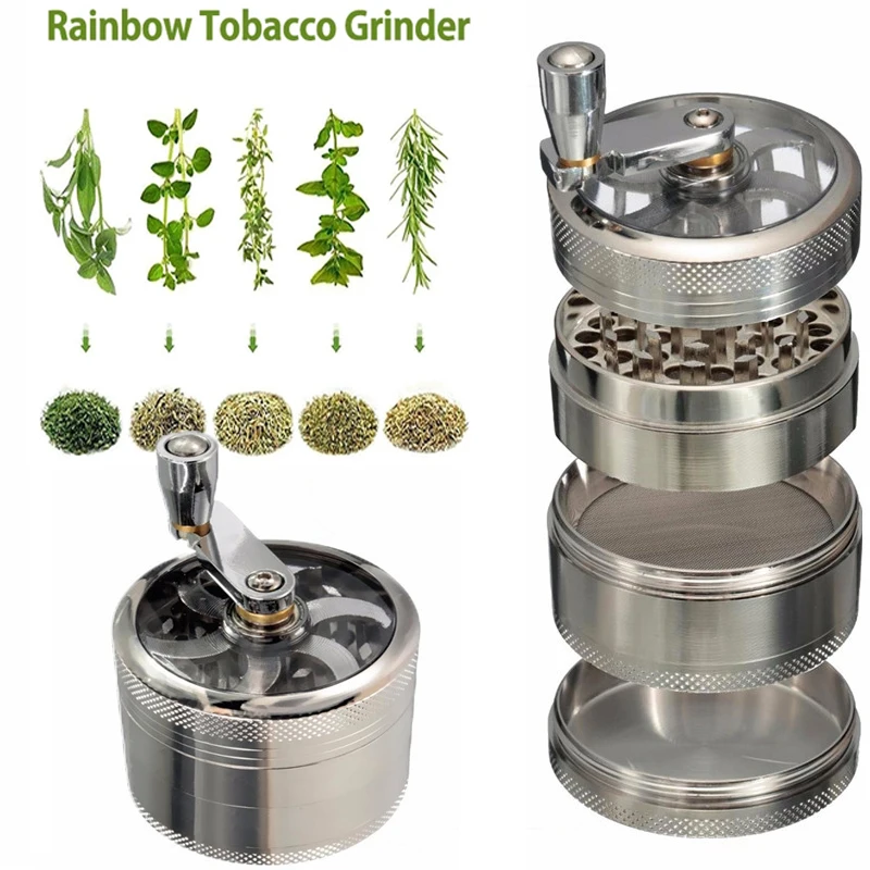 4 Layer Zinc Alloy 40mm Metal Herb Herbal Household Commodity Spice Crusher Kitchen Grinder Cigarette Tools