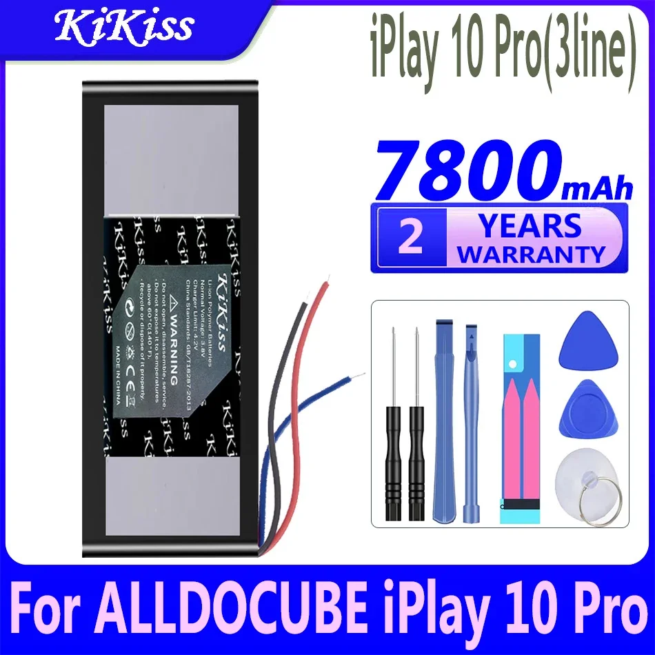 7800mAh KiKiss Powerful Battery iPlay 10 Pro For ALLDOCUBE iPlay 10Pro iPlay10 Pro Accumulator 3-wire