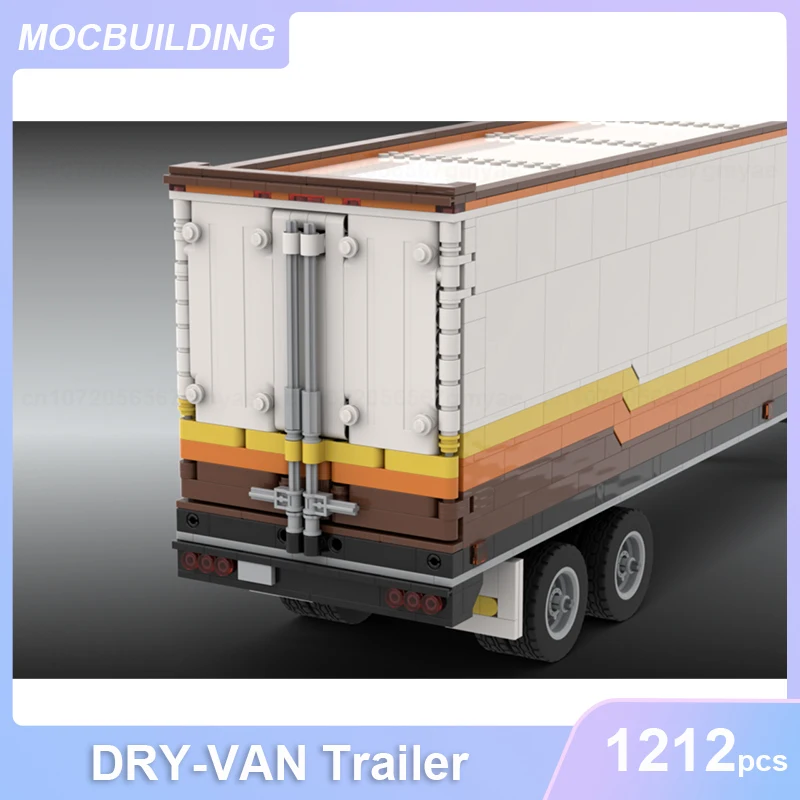 DRY-VAN Trailer for Semi Trucks Mack Scale 1:21 Model MOC Building Blocks DIY Assemble Bricks Educational Toys Gifts 1212PCS