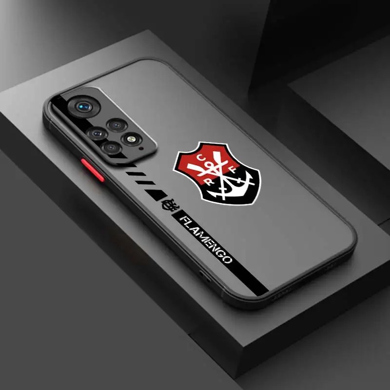 Sport-Football-F-Flamengos For Xiaomi Redmi Note 12 Speed 11 10 9 Pro Plus Max 4G 5G Frosted Translucent Phone Case