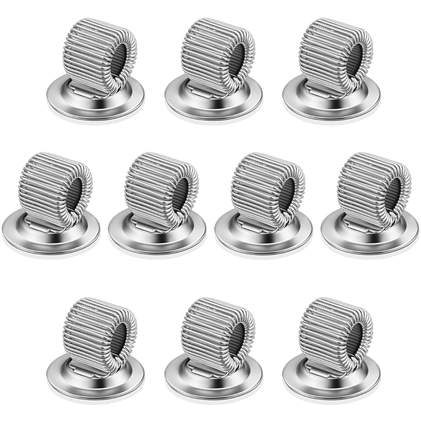 10 Pcs Glued Rotating Pen Insert Adhesive Organizer Nice Holder Clips For Notebook Metal Office Supply Wall Tape