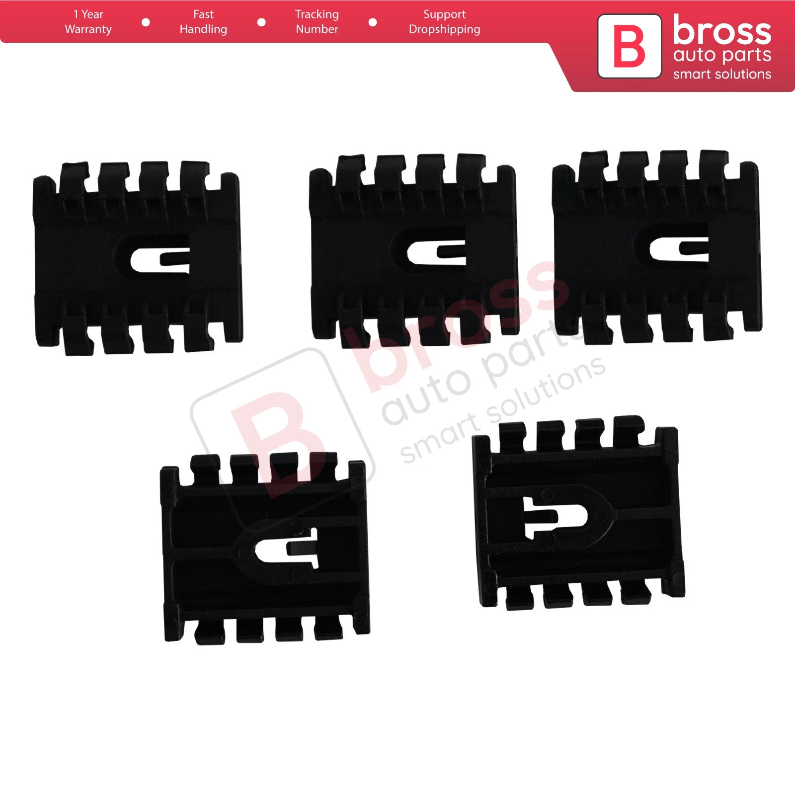 

Bross BCF5067 5 Pcs Bus Body Moulding Window Edge Clamp Trim LARGE Clips A0079882378 for Mercedes Travego Bus Ship From Turkey