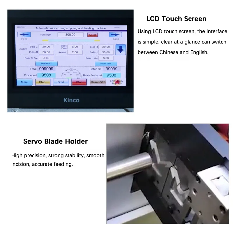 Large diameter copper cable automatic cutting and stripping machine New energy automobile cable processing machine