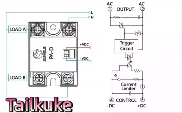 DC controlled AC 220V one normally open and one closed 24V solid state relay PA-D 10A 25A 40A TC