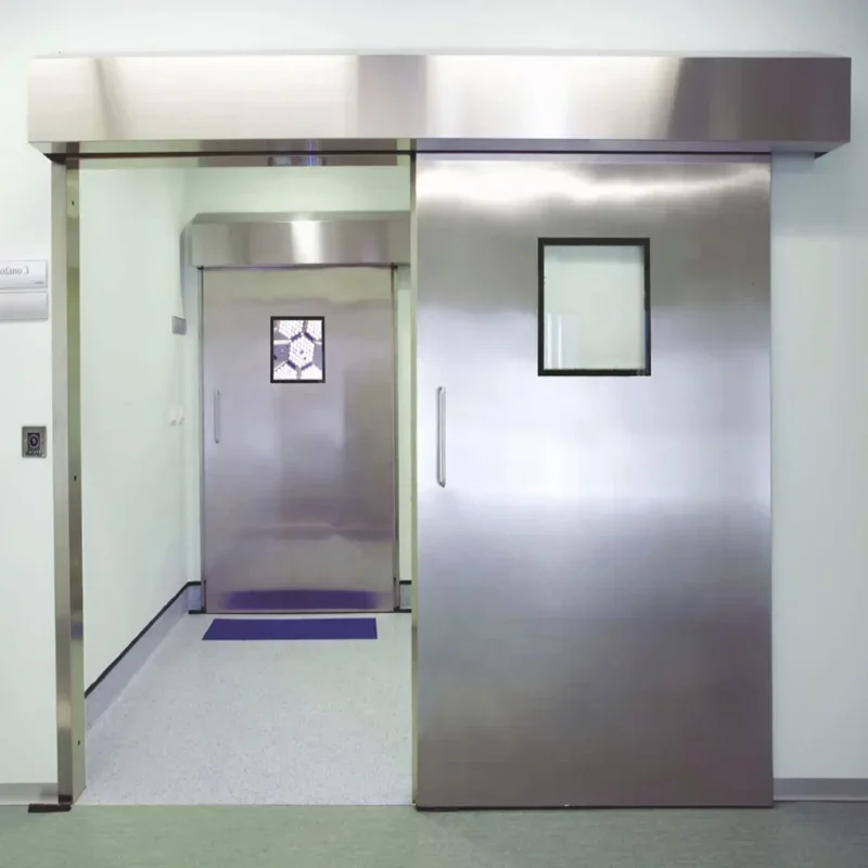 hospital stainless steel theatre operating room automatic sliding Door, clean    door