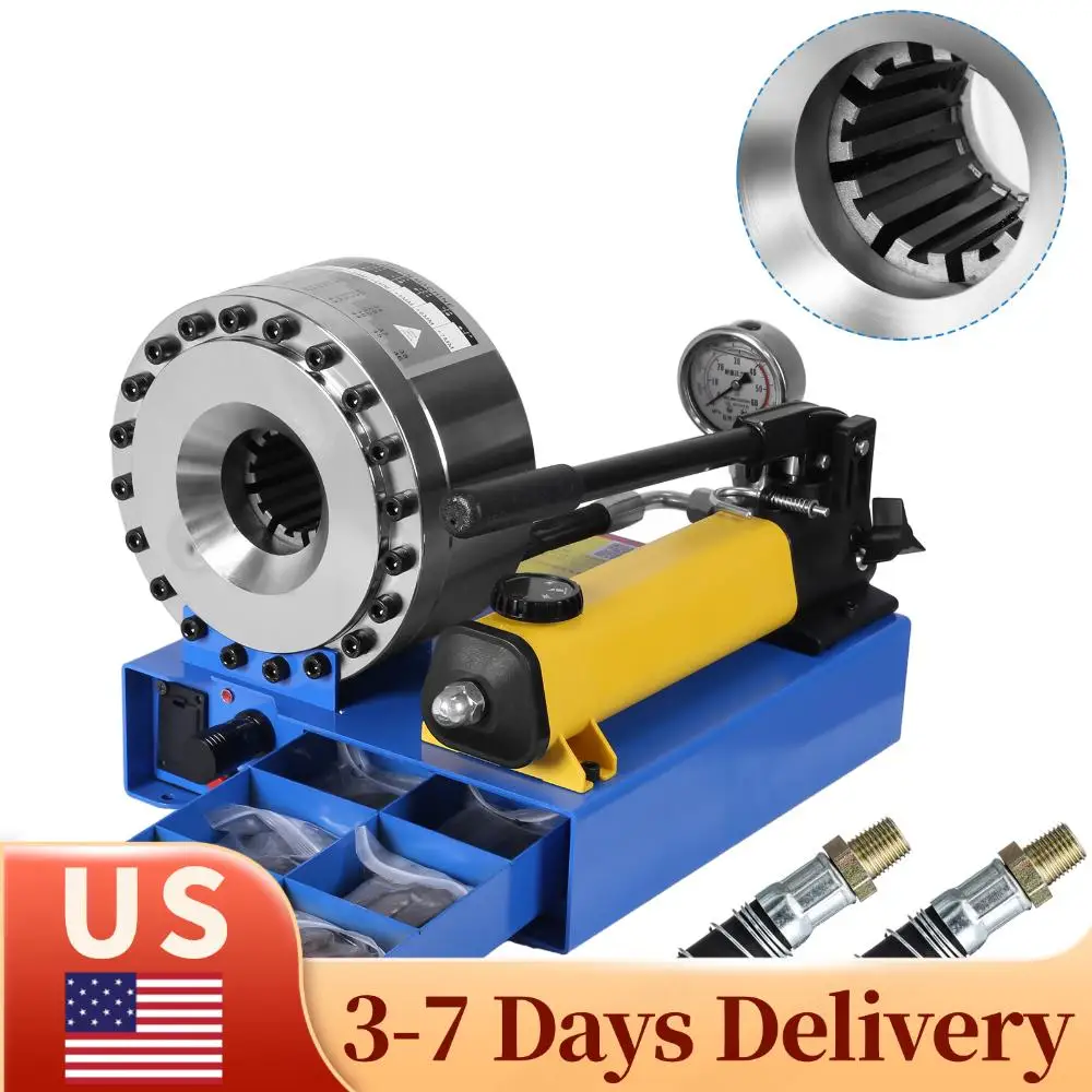 

Ручной гидравлический пресс для обжима шлангов высокого давления с 7 наборами матриц (10-30 мм)