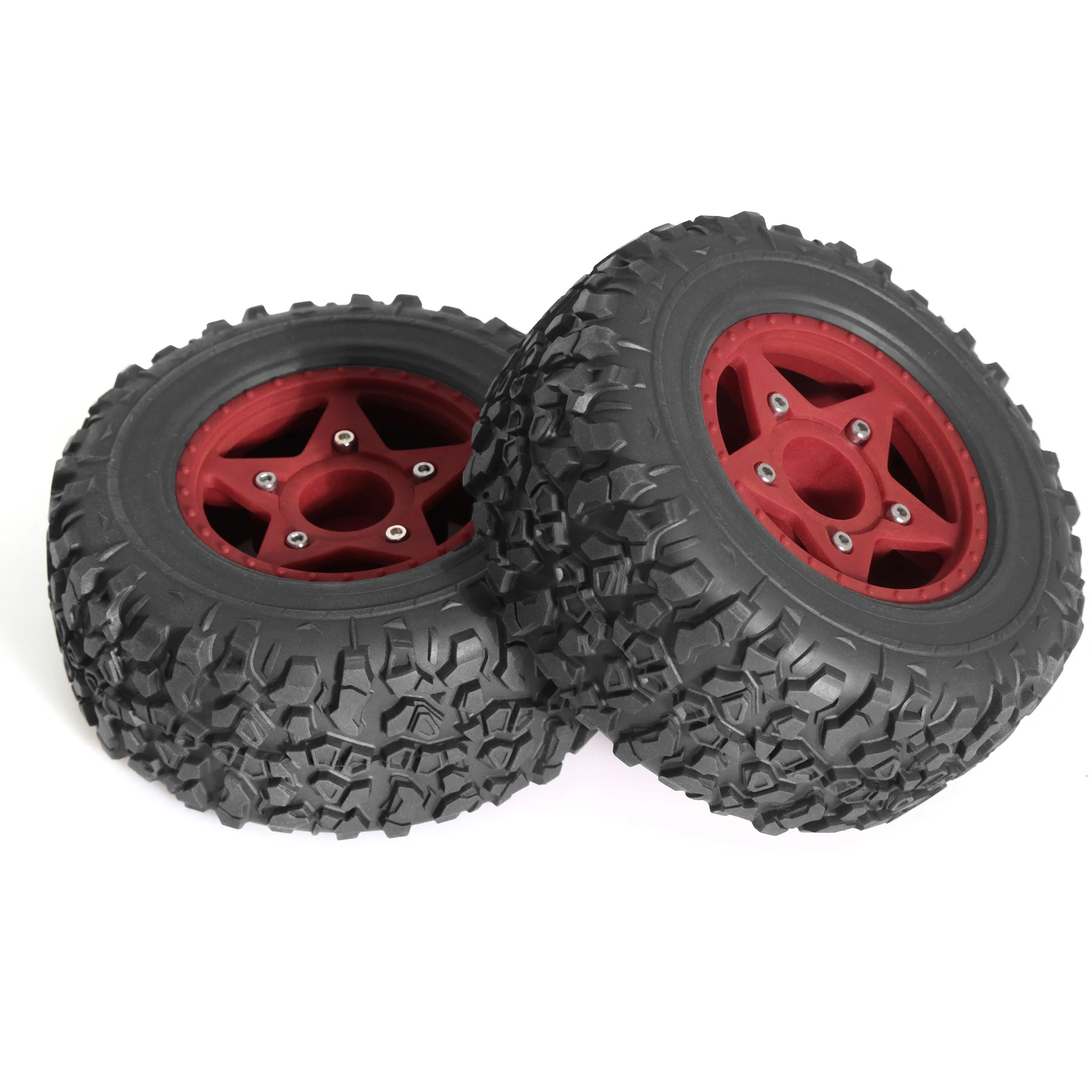 4Pcs 110mm 1/8 1/10 Short Course Truck Tire with 12mm 14mm 17mm Wheel Hex for TRAXXAS Slash ARRMA SENTON Vkar SCTX10 HPI RC Car