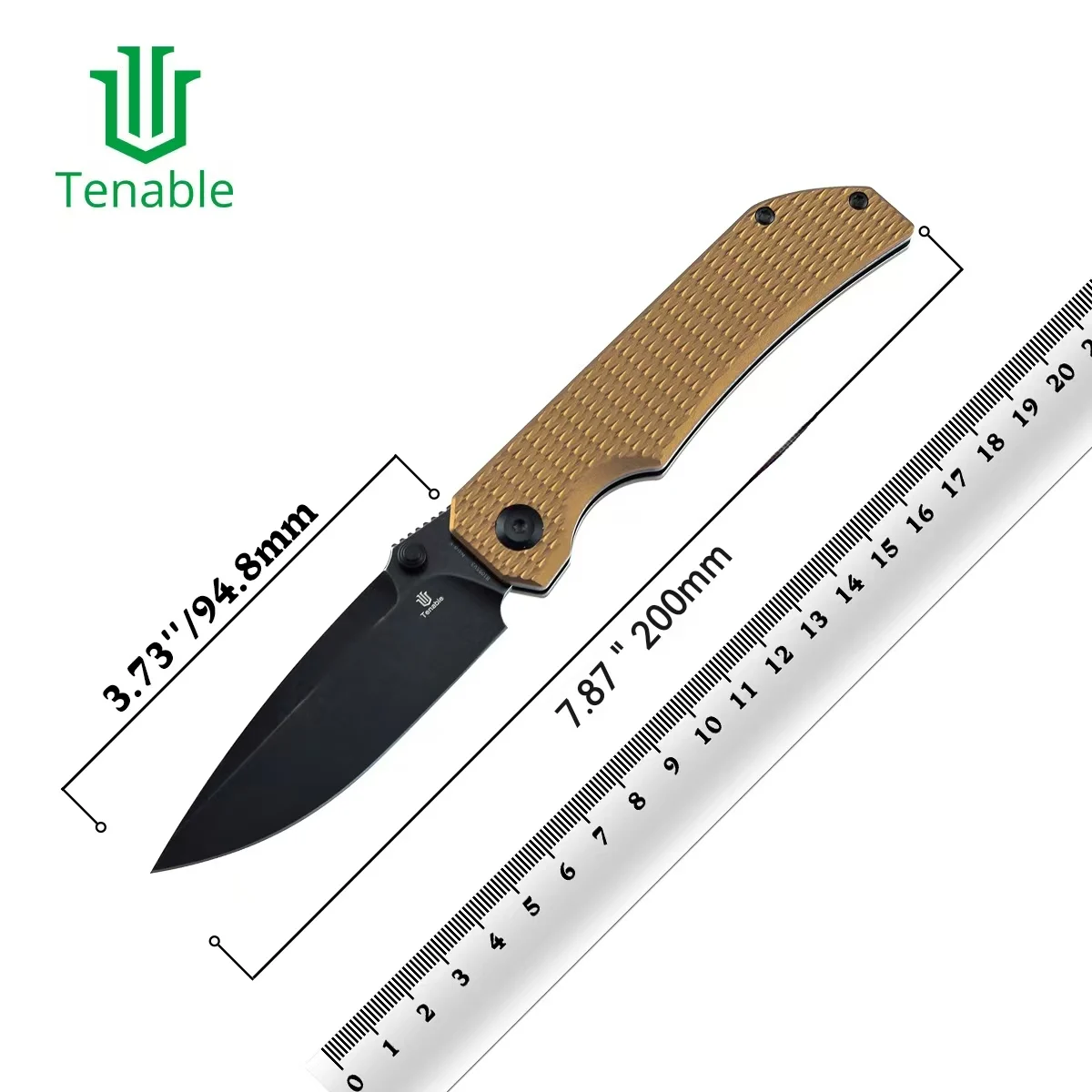 

Tenable Folding Knives B1095V Eaglestrike 3.73'' Nitro V Blade with Aluminum Diamond Pattern Handle James Lowe Designed EDC