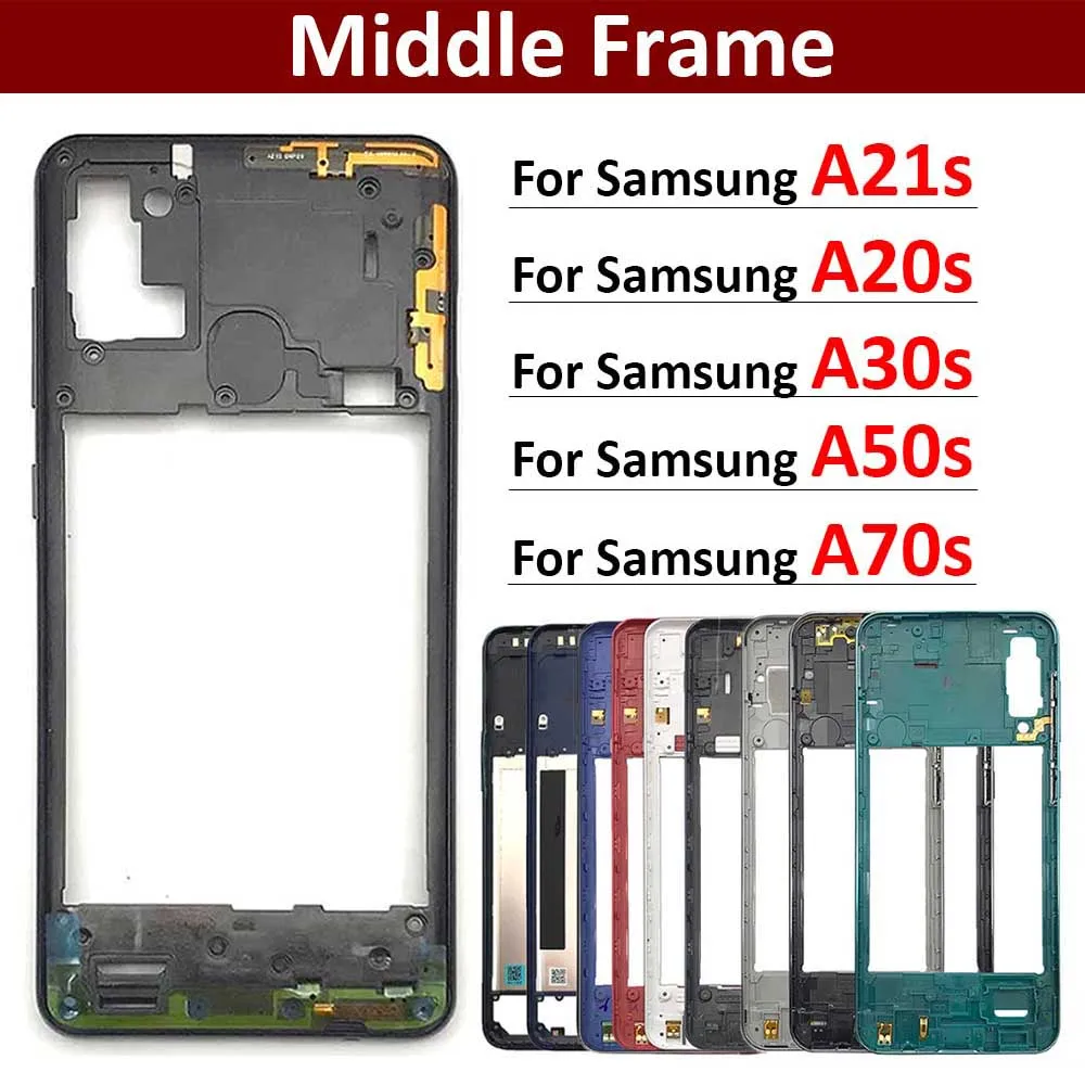 Middle Frame Holder Housing For Samsung A21s A20s A30s A50s A70s Replacement Repair Parts