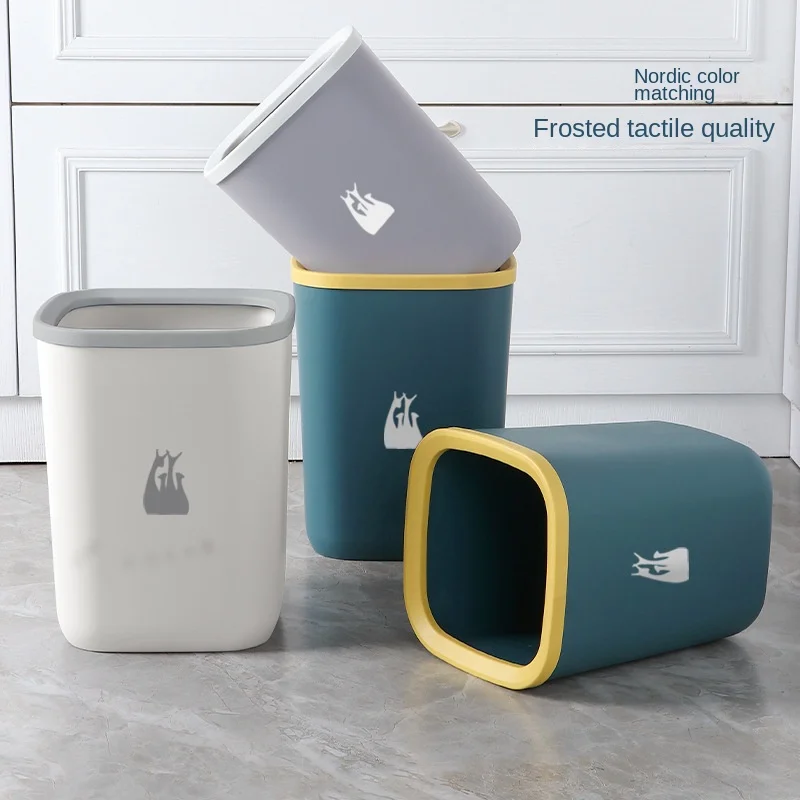 

Household trash can, simple large thickened living room, bedroom, bathroom, office, kitchen trash bin