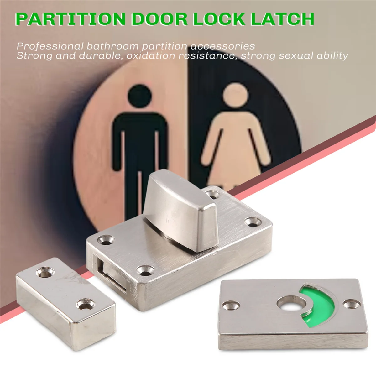 New Bathroom Toilet Wc Indicator Privacy Dead Bolt Door Lock Latch Vacant Engaged