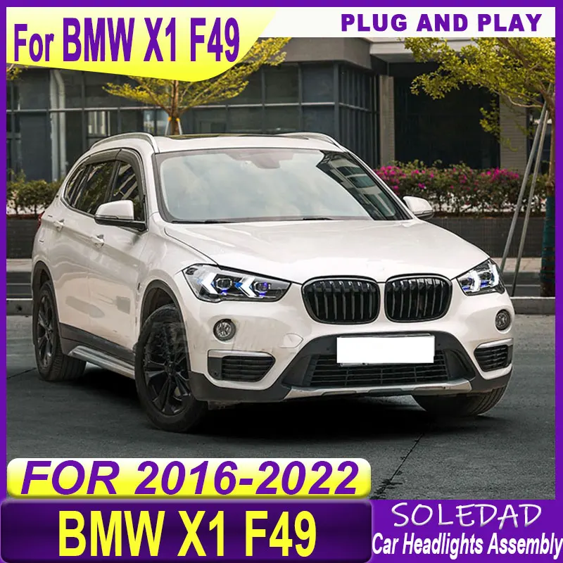 Car LED Headlight For BMW X1 F48 LED Headlights 2016 2017 2018 2019 2020 2021 DRL Turn Signal High Beam Angel Eye Projector Lens