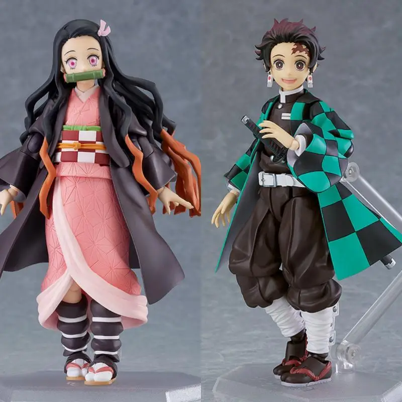 

Demon Slayer Tanjirou Nezuko Face changeable anime characters Garage Kit Ornaments boys favorite gift About 16cm high