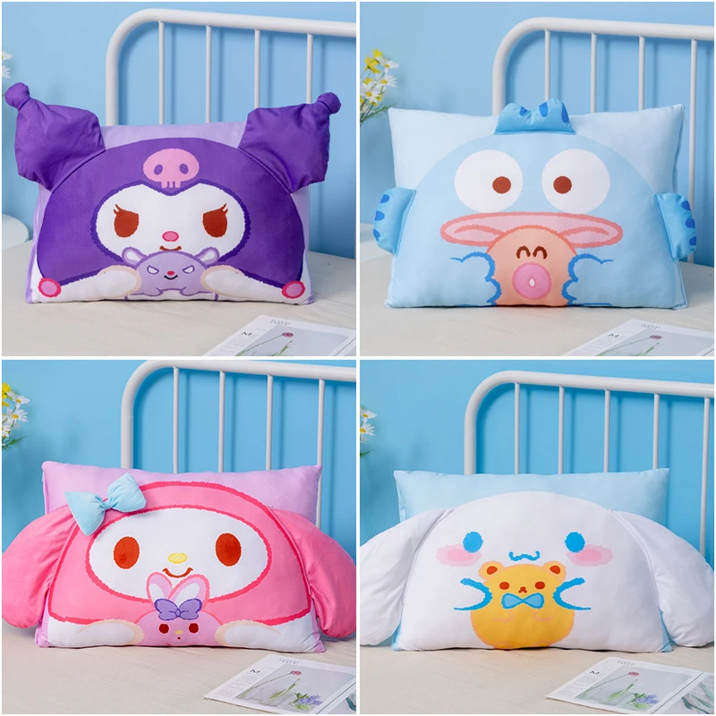 

Sanrio Kawaii Cinnamoroll Pillowcase Cartoon New Kuromi Anime Three-dimensional Pillow Anti-dirty Protective Cover Cute Bedding