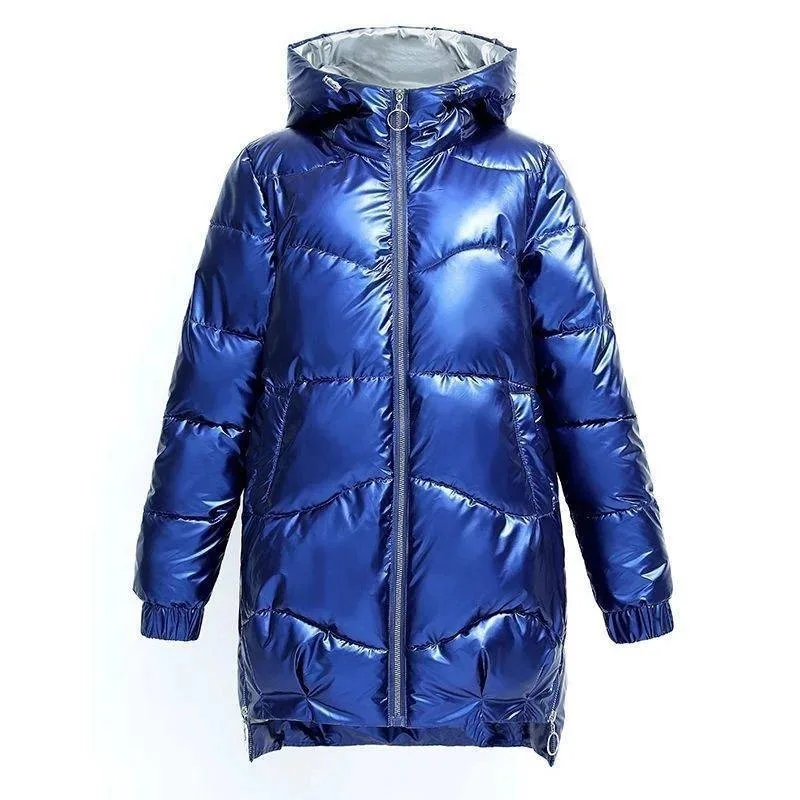 2024 neue Winter jacke Parkas Frauen Mantel Pelz kragen Kapuzen mantel weibliche Jacke Parka dicke warme Baumwolle gepolsterte Outwear p997