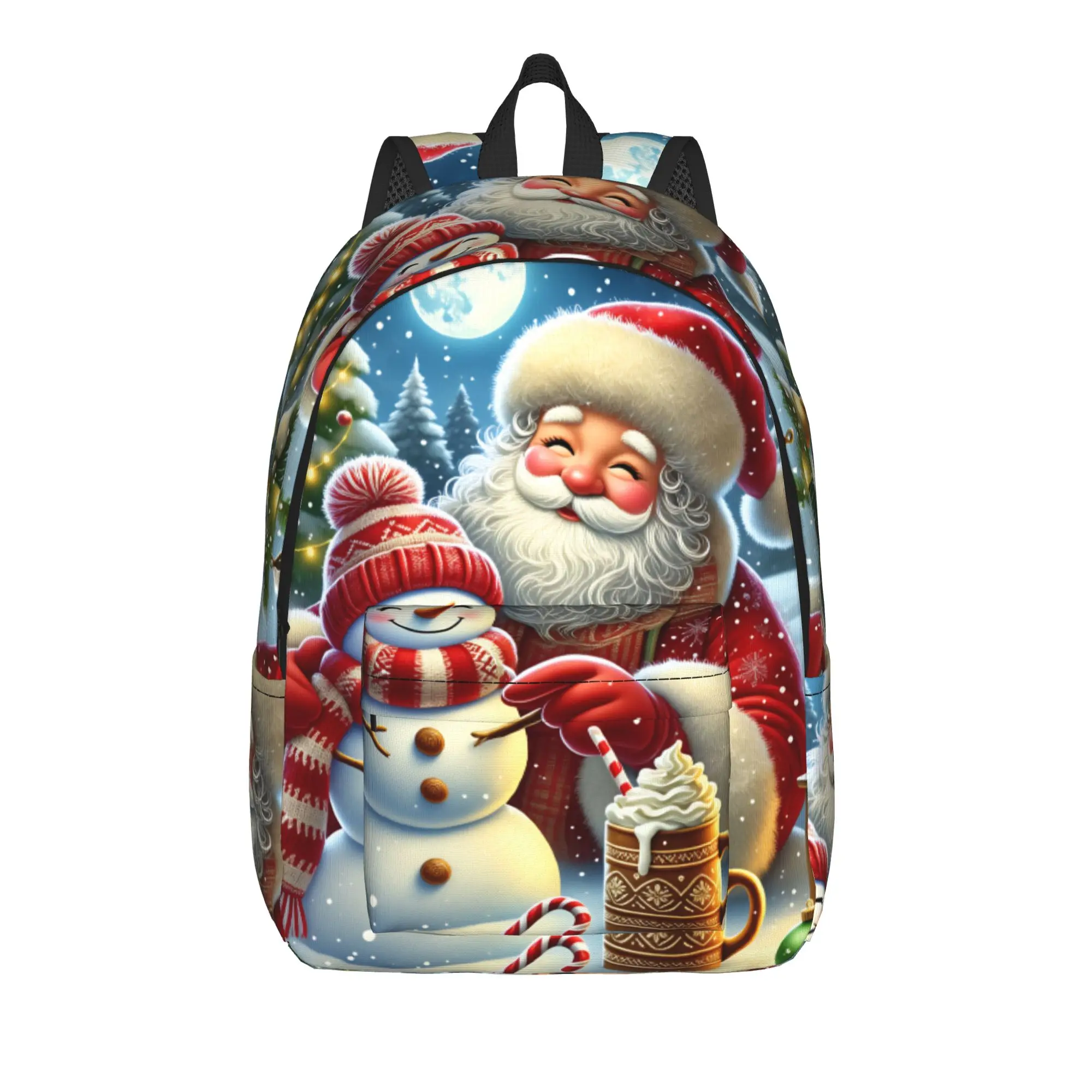 Christmas Santa Snowman Backpack  Workout Backpacks Girl Colorful Big School Bags Kawaii Rucksack